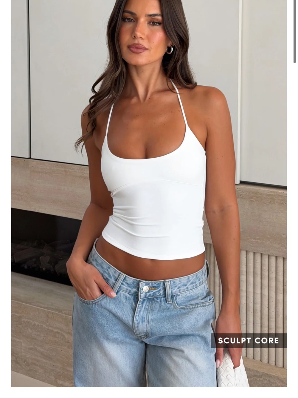 White Fox Timing is Right Halter Top